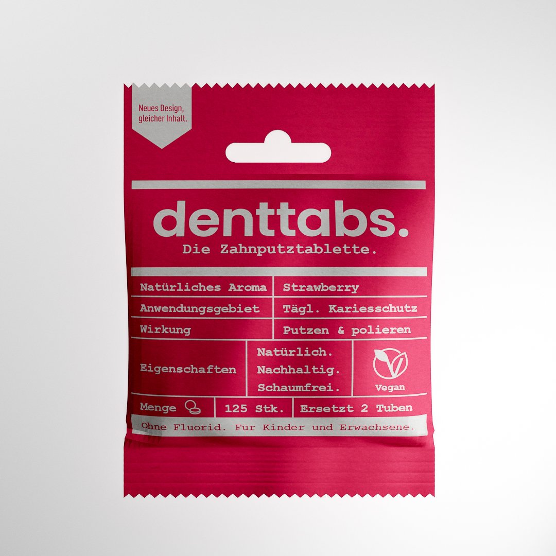 Denttabs für 2 Monate (125 Stück)
