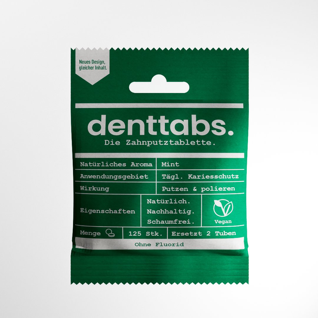Denttabs für 2 Monate (125 Stück)
